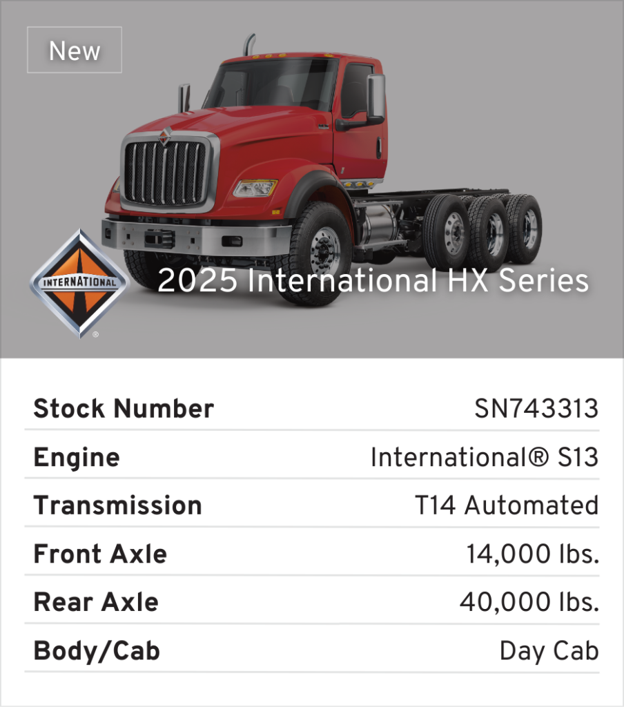 SN743313 International HX Series HX620 S13 Intergrated Powertrain Day Cab Truck Tractor